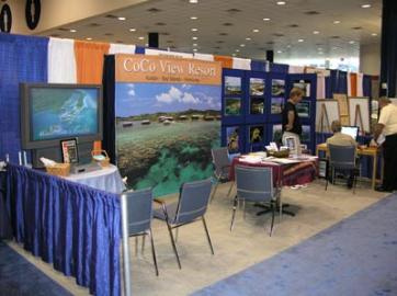 Trade show booth design for Coco View Resort